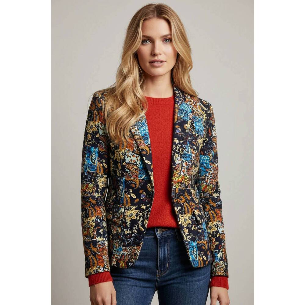 NEW OOLALA etro double breasted blazer jacket in multi